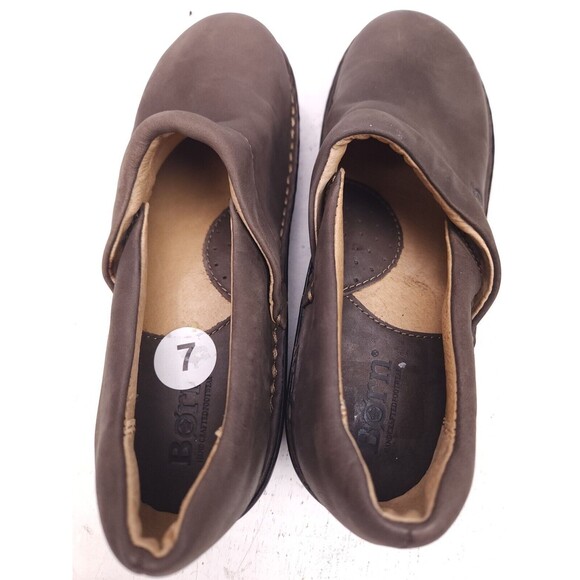 Born Size 7 M Brown Clog Shoes Leather Women B72523 - Picture 7 of 10